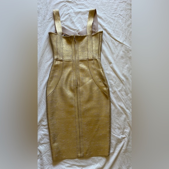 Bella Barnett Gold Cocktail Dress size Small - Picture 7 of 11